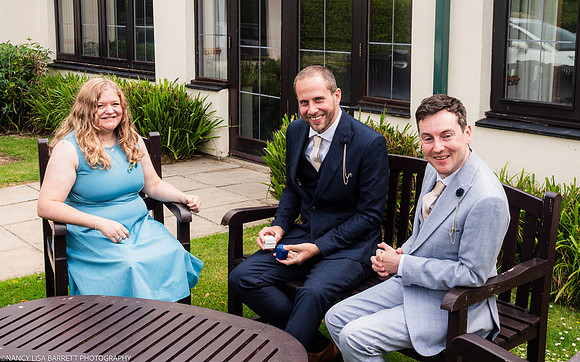 EDWARD GETTING READY AT THE LANCASTER HOUSE HOTEL, BAILRIGG, LANCASTER, LANCASHIRE