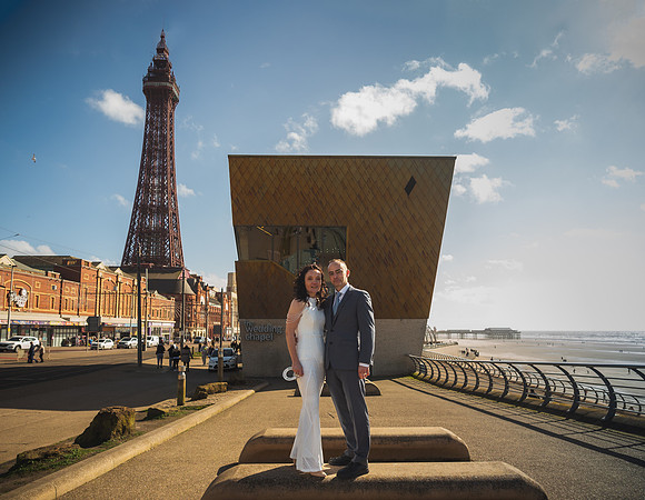 BLACKPOOL, LANCASHIRE SAND AND SEA WEDDING WITH CLAIRE AND OWEN - HIGHLIGHTS