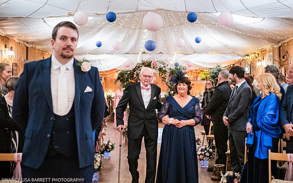 CEREMONY ENTRANCE - WELLBEING FARM WEDDING, BOLTON, GREATER MANCHESTER