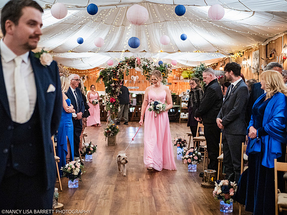 CEREMONY ENTRANCE - WELLBEING FARM WEDDING, BOLTON, GREATER MANCHESTER