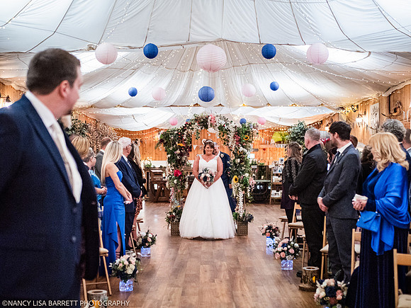 CEREMONY ENTRANCE - WELLBEING FARM WEDDING, BOLTON, GREATER MANCHESTER