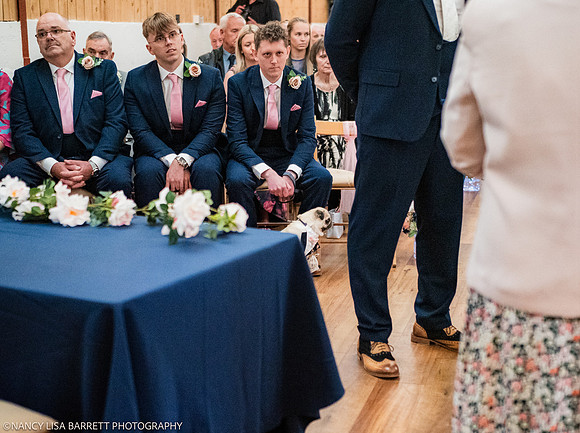 CEREMONY ENTRANCE - WELLBEING FARM WEDDING, BOLTON, GREATER MANCHESTER