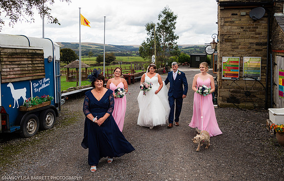 CEREMONY ENTRANCE - WELLBEING FARM WEDDING, BOLTON, GREATER MANCHESTER