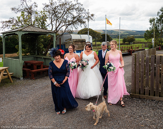 CEREMONY ENTRANCE - WELLBEING FARM WEDDING, BOLTON, GREATER MANCHESTER