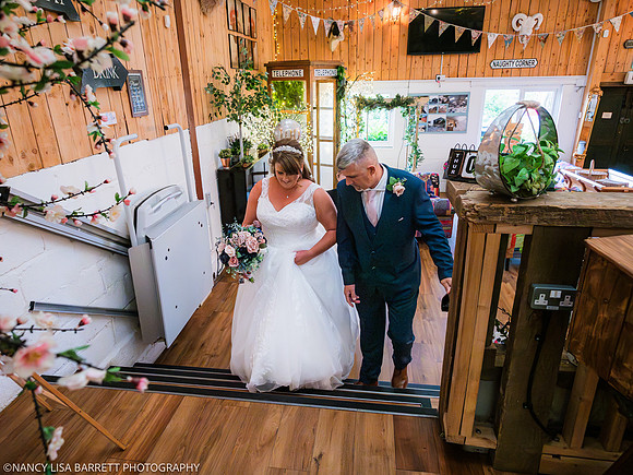CEREMONY ENTRANCE - WELLBEING FARM WEDDING, BOLTON, GREATER MANCHESTER