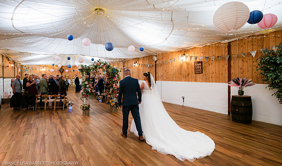 CEREMONY ENTRANCE - WELLBEING FARM WEDDING, BOLTON, GREATER MANCHESTER