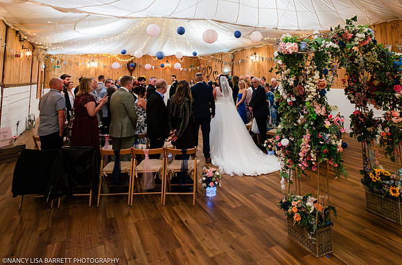 CEREMONY ENTRANCE - WELLBEING FARM WEDDING, BOLTON, GREATER MANCHESTER