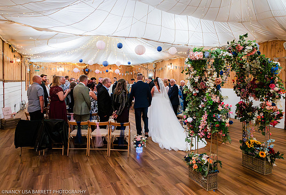 CEREMONY ENTRANCE - WELLBEING FARM WEDDING, BOLTON, GREATER MANCHESTER