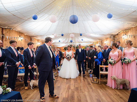 CEREMONY ENTRANCE - WELLBEING FARM WEDDING, BOLTON, GREATER MANCHESTER