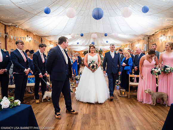 CEREMONY ENTRANCE - WELLBEING FARM WEDDING, BOLTON, GREATER MANCHESTER