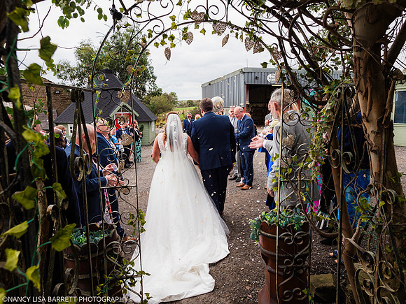 CEREMONY EXIT, CONFETTI & GROUPS - WELLBEING FARM WEDDING, BOLTON, GREATER MANCHESTER