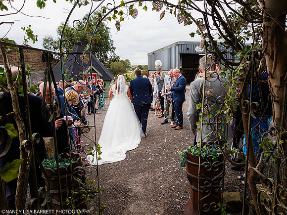 CEREMONY EXIT, CONFETTI & GROUPS - WELLBEING FARM WEDDING, BOLTON, GREATER MANCHESTER