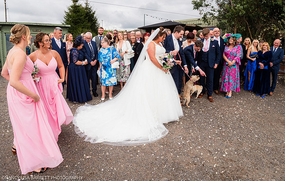 CEREMONY EXIT, CONFETTI & GROUPS - WELLBEING FARM WEDDING, BOLTON, GREATER MANCHESTER