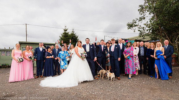 CEREMONY EXIT, CONFETTI & GROUPS - WELLBEING FARM WEDDING, BOLTON, GREATER MANCHESTER