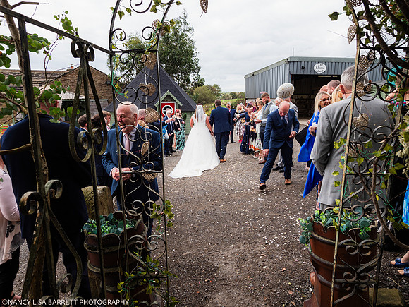 CEREMONY EXIT, CONFETTI & GROUPS - WELLBEING FARM WEDDING, BOLTON, GREATER MANCHESTER