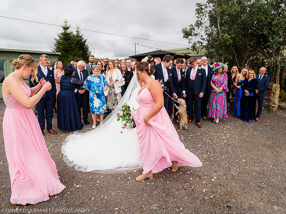 CEREMONY EXIT, CONFETTI & GROUPS - WELLBEING FARM WEDDING, BOLTON, GREATER MANCHESTER