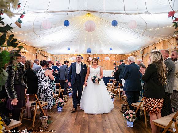 CEREMONY EXIT, CONFETTI & GROUPS - WELLBEING FARM WEDDING, BOLTON, GREATER MANCHESTER