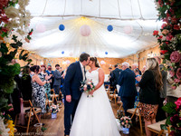 CEREMONY EXIT, CONFETTI & GROUPS - WELLBEING FARM WEDDING, BOLTON, GREATER MANCHESTER