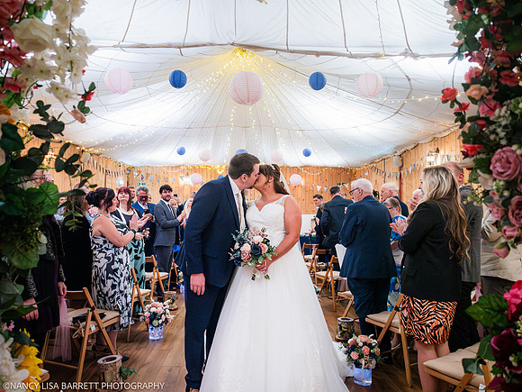 CEREMONY EXIT, CONFETTI & GROUPS - WELLBEING FARM WEDDING, BOLTON, GREATER MANCHESTER