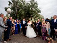 CEREMONY EXIT, CONFETTI & GROUPS - WELLBEING FARM WEDDING, BOLTON, GREATER MANCHESTER