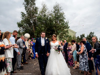 CEREMONY EXIT, CONFETTI & GROUPS - WELLBEING FARM WEDDING, BOLTON, GREATER MANCHESTER