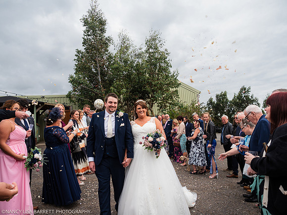 CEREMONY EXIT, CONFETTI & GROUPS - WELLBEING FARM WEDDING, BOLTON, GREATER MANCHESTER