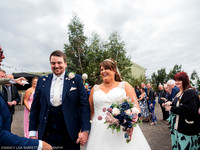 CEREMONY EXIT, CONFETTI & GROUPS - WELLBEING FARM WEDDING, BOLTON, GREATER MANCHESTER