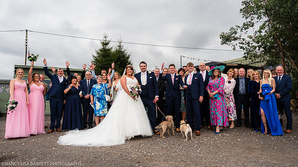 CEREMONY EXIT, CONFETTI & GROUPS - WELLBEING FARM WEDDING, BOLTON, GREATER MANCHESTER