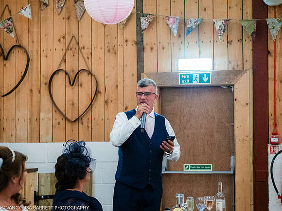 SPEECHES AND ROOM - WELLBEING FARM WEDDING, BOLTON, GREATER MANCHESTER