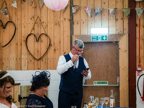 SPEECHES AND ROOM - WELLBEING FARM WEDDING, BOLTON, GREATER MANCHESTER