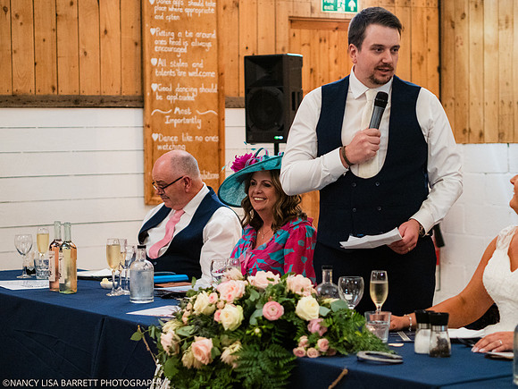 SPEECHES AND ROOM - WELLBEING FARM WEDDING, BOLTON, GREATER MANCHESTER