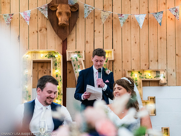 SPEECHES AND ROOM - WELLBEING FARM WEDDING, BOLTON, GREATER MANCHESTER