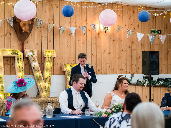 SPEECHES AND ROOM - WELLBEING FARM WEDDING, BOLTON, GREATER MANCHESTER