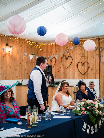 SPEECHES AND ROOM - WELLBEING FARM WEDDING, BOLTON, GREATER MANCHESTER