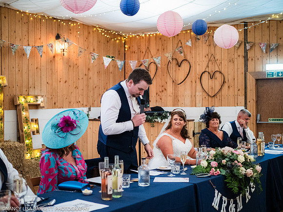 SPEECHES AND ROOM - WELLBEING FARM WEDDING, BOLTON, GREATER MANCHESTER