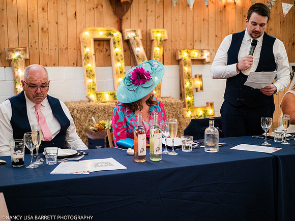 SPEECHES AND ROOM - WELLBEING FARM WEDDING, BOLTON, GREATER MANCHESTER