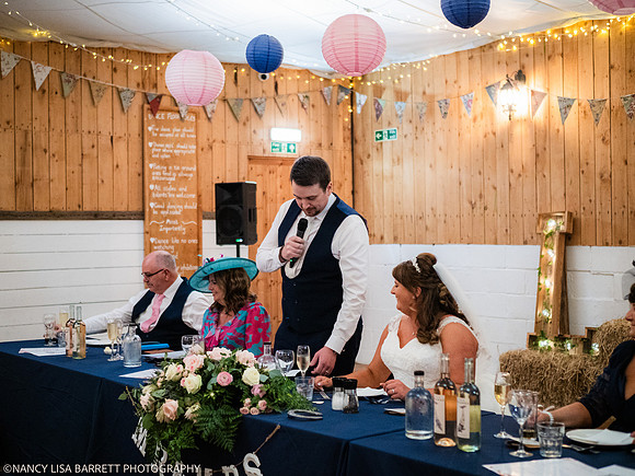 SPEECHES AND ROOM - WELLBEING FARM WEDDING, BOLTON, GREATER MANCHESTER