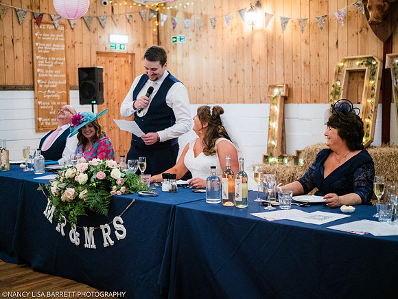 SPEECHES AND ROOM - WELLBEING FARM WEDDING, BOLTON, GREATER MANCHESTER