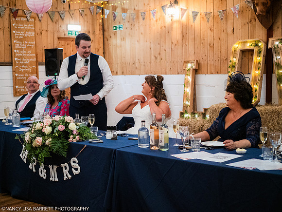 SPEECHES AND ROOM - WELLBEING FARM WEDDING, BOLTON, GREATER MANCHESTER