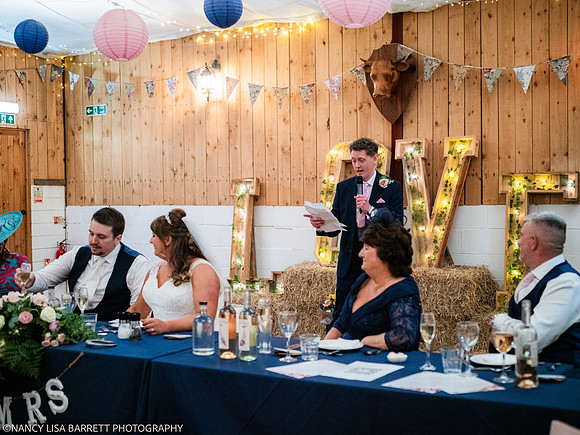 SPEECHES AND ROOM - WELLBEING FARM WEDDING, BOLTON, GREATER MANCHESTER