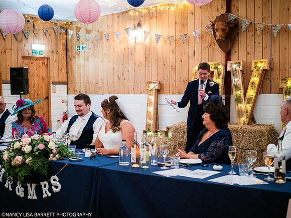 SPEECHES AND ROOM - WELLBEING FARM WEDDING, BOLTON, GREATER MANCHESTER