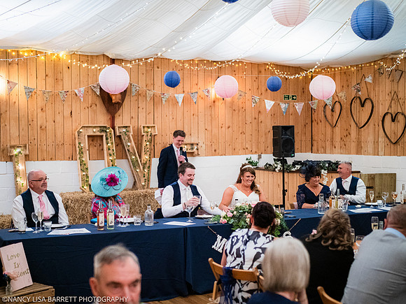 SPEECHES AND ROOM - WELLBEING FARM WEDDING, BOLTON, GREATER MANCHESTER
