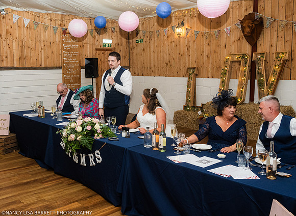 SPEECHES AND ROOM - WELLBEING FARM WEDDING, BOLTON, GREATER MANCHESTER