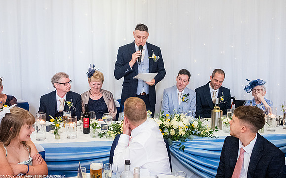 WEDDING SPEECHES AT THE LANCASTER HOUSE HOTEL, BAILRIGG, LANCASTER, LANCASHIRE