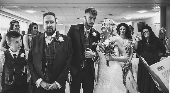 LEIGH SPORTS VILLAGE WEDDING, LEIGH, LANCASHIRE.