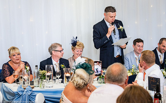 WEDDING SPEECHES AT THE LANCASTER HOUSE HOTEL, BAILRIGG, LANCASTER, LANCASHIRE