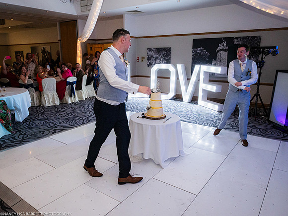 WEDDING CAKE AND DANCE AT THE LANCASTER HOUSE HOTEL, BAILRIGG, LANCASTER, LANCASHIRE
