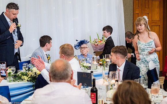 WEDDING SPEECHES AT THE LANCASTER HOUSE HOTEL, BAILRIGG, LANCASTER, LANCASHIRE