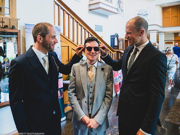 EDWARD GETTING READY AT THE LANCASTER HOUSE HOTEL, BAILRIGG, LANCASTER, LANCASHIRE