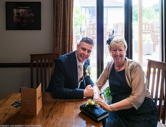 ANDREW GETTING WEDDING READY AT THE LANCASTER HOUSE HOTEL, BAILRIGG, LANCASTER, LANCASHIRE